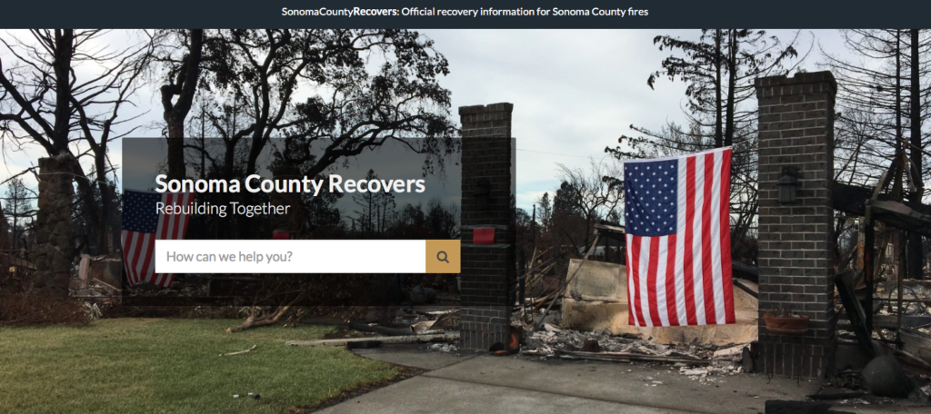Santa Rosa Recovers Homepage image